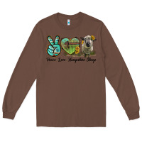 Chestnut Peace Love Hampshire Sheep Long Sleeve Tee - LillyAllenDesigns