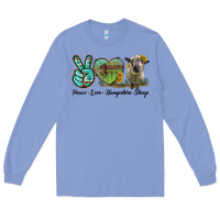 Colony Blue Peace Love Hampshire Sheep Long Sleeve Tee - LillyAllenDesigns