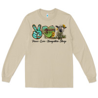 Mushroom Peace Love Hampshire Sheep Long Sleeve Tee - LillyAllenDesigns