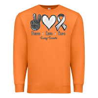 Carrot Peace Love Cure Lung Cancer Premium Sweatshirt - Jasminsmagicworld