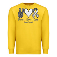 Lemon Peace Love Cure Lung Cancer Premium Sweatshirt - Jasminsmagicworld