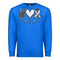 True Royal Peace Love Cure Lung Cancer Premium Sweatshirt - Jasminsmagicworld