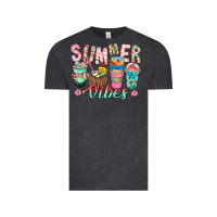Vintage Black Summer Vibes Vintage Tee - CowhideDigitalArt