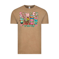 Vintage Coffee Summer Vibes Vintage Tee - CowhideDigitalArt