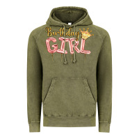 Vintage Olive Birthday girl balloon Vintage Hoodie - Artiststas