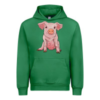 Emerald sitting pig Urban Hoodie - RanaPortraitStore