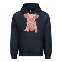 Navy sitting pig Urban Hoodie - RanaPortraitStore