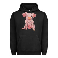 Pigment Black sitting pig Urban Hoodie - RanaPortraitStore