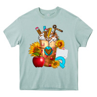 Arona teacher cold drink frappe with sunflowers Heavy Core Tee - FaDigitalArtStudio