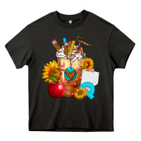Asphalt teacher cold drink frappe with sunflowers Heavy Core Tee - FaDigitalArtStudio