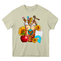 Mossy teacher cold drink frappe with sunflowers Heavy Core Tee - FaDigitalArtStudio