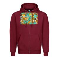 Burgundy western fall vibes background Zipper Hoodie - Jasminsmagicworld