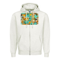 Oatmeal Heather western fall vibes background Zipper Hoodie - Jasminsmagicworld