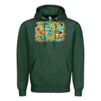 Sports Green western fall vibes background Zipper Hoodie - Jasminsmagicworld