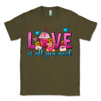 Army Green Love Is All You Need Valentines Day Frappe Coffee Classic Tee - FaDigitalArtStudio