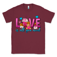 Burgundy Love Is All You Need Valentines Day Frappe Coffee Classic Tee - FaDigitalArtStudio