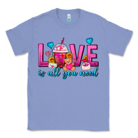 Colony Blue Love Is All You Need Valentines Day Frappe Coffee Classic Tee - FaDigitalArtStudio