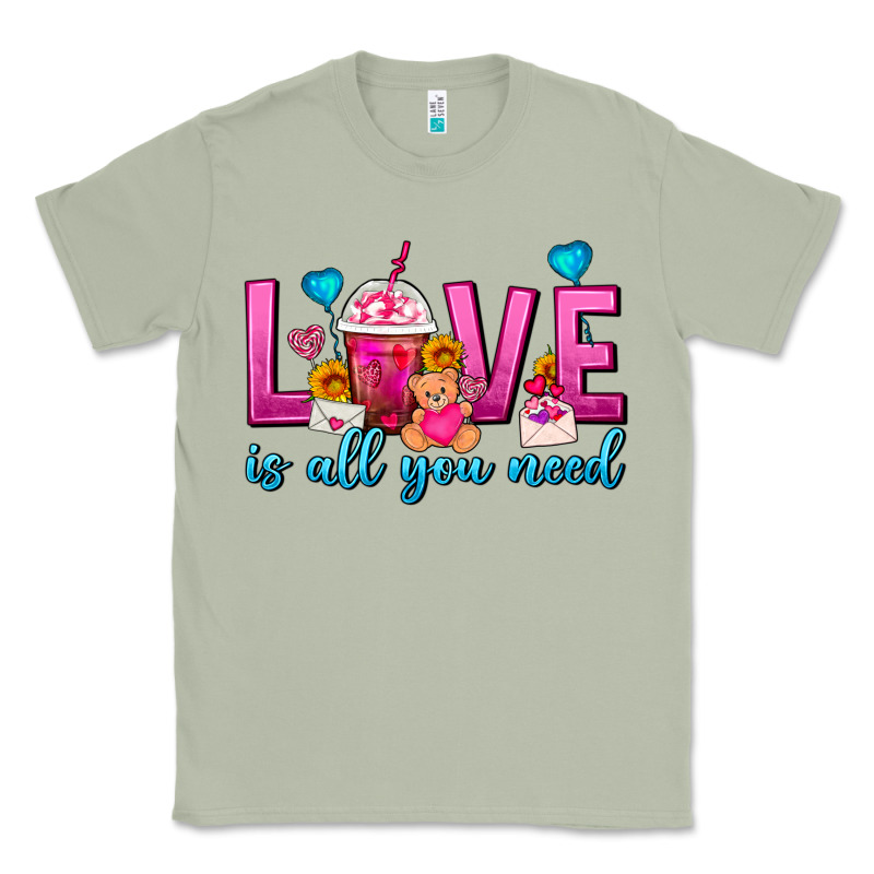 Love Is All You Need Valentines Day Frappe Coffee Classic Tee by FaDigitalArtStudio | Teevron