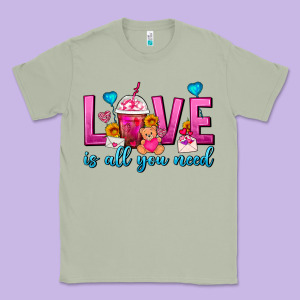 Love Is All You Need Valentines Day Frappe Coffee Classic Tee Designed By Fadigitalartstudio