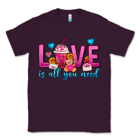Plum Love Is All You Need Valentines Day Frappe Coffee Classic Tee - FaDigitalArtStudio