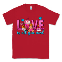 Red Love Is All You Need Valentines Day Frappe Coffee Classic Tee - FaDigitalArtStudio