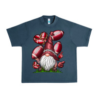 Midnight Navy American Football Gnome Urban Heavy Tee - CowhideDigitalArt