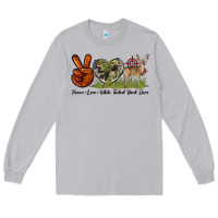 Moon Dust Peace Love White Tailed Buck Deer Long Sleeve Tee - LillyAllenDesigns