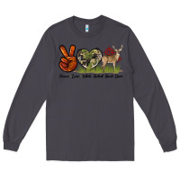 Smoke Peace Love White Tailed Buck Deer Long Sleeve Tee - LillyAllenDesigns