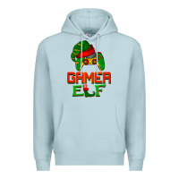 Blue Mist Christmas gamer elf Premium Hoodie - BarkalooDesign