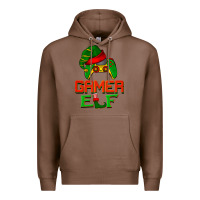 Chestnut Christmas gamer elf Premium Hoodie - BarkalooDesign