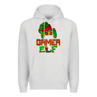 Dove Grey Christmas gamer elf Premium Hoodie - BarkalooDesign