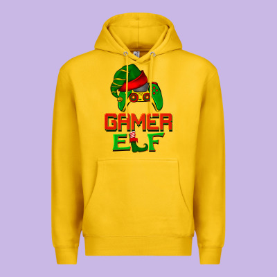 Christmas Gamer Elf Premium Hoodie Designed By Barkaloodesign