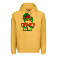 Mustard Christmas gamer elf Premium Hoodie - BarkalooDesign