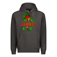 Smoke Christmas gamer elf Premium Hoodie - BarkalooDesign