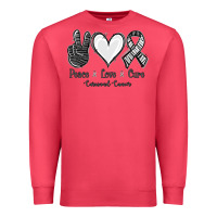 Cardinal Peace Love Cure Carcinoid Cancer Premium Sweatshirt - Jasminsmagicworld