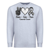 Heather Grey Peace Love Cure Carcinoid Cancer Premium Sweatshirt - Jasminsmagicworld
