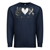 Navy Peace Love Cure Carcinoid Cancer Premium Sweatshirt - Jasminsmagicworld