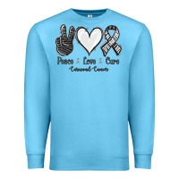 Ocean Blue Peace Love Cure Carcinoid Cancer Premium Sweatshirt - Jasminsmagicworld
