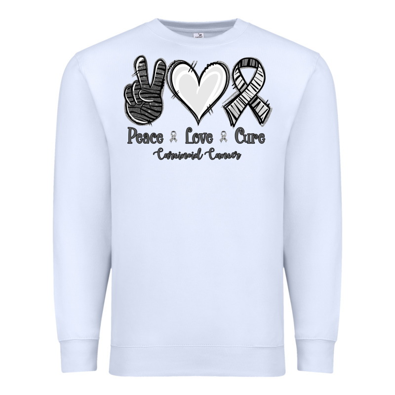 Peace Love Cure Carcinoid Cancer Premium Sweatshirt by Jasminsmagicworld | Teevron