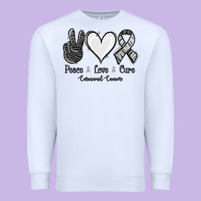 Peace Love Cure Carcinoid Cancer Premium Sweatshirt Designed By Jasminsmagicworld