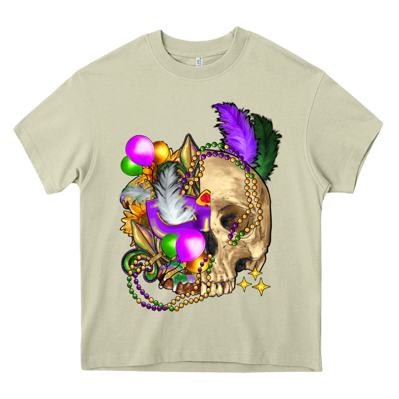 Mardi Gras Skull Heavy Core Tee by FaDigitalArtStudio | Teevron