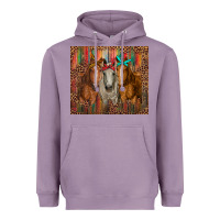 Lavender western horses with bandanas Heavyweight Hoodie - RanaPortraitStore