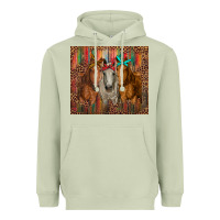 Matcha western horses with bandanas Heavyweight Hoodie - RanaPortraitStore