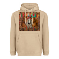 Mushroom western horses with bandanas Heavyweight Hoodie - RanaPortraitStore
