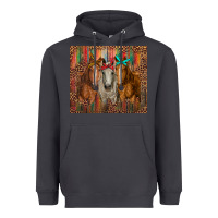 Smoke western horses with bandanas Heavyweight Hoodie - RanaPortraitStore