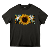 Asphalt Sunflower Cowhide Mom Heavy Core Tee - Jasminsmagicworld