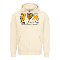 Sandshell peace love cure childhood cancer Zipper Hoodie - Jasminsmagicworld
