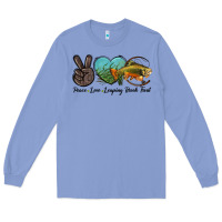 Colony Blue Peace Love Leaping Brook Trout Long Sleeve Tee - LillyAllenDesigns