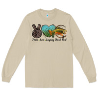 Mushroom Peace Love Leaping Brook Trout Long Sleeve Tee - LillyAllenDesigns