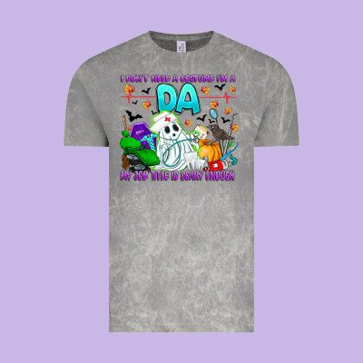I Don't Need A Costume Im A Da My Job Title Is Sca Vintage Tee Designed By Cowhidedigitalart